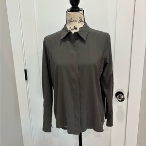 Quince Olive Green Blouse with Stretch